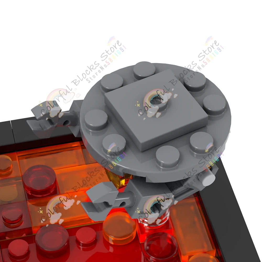 Diorama Volcánico de Duelo – Escenario de Mustafar | MOC Decorativo Coleccionista