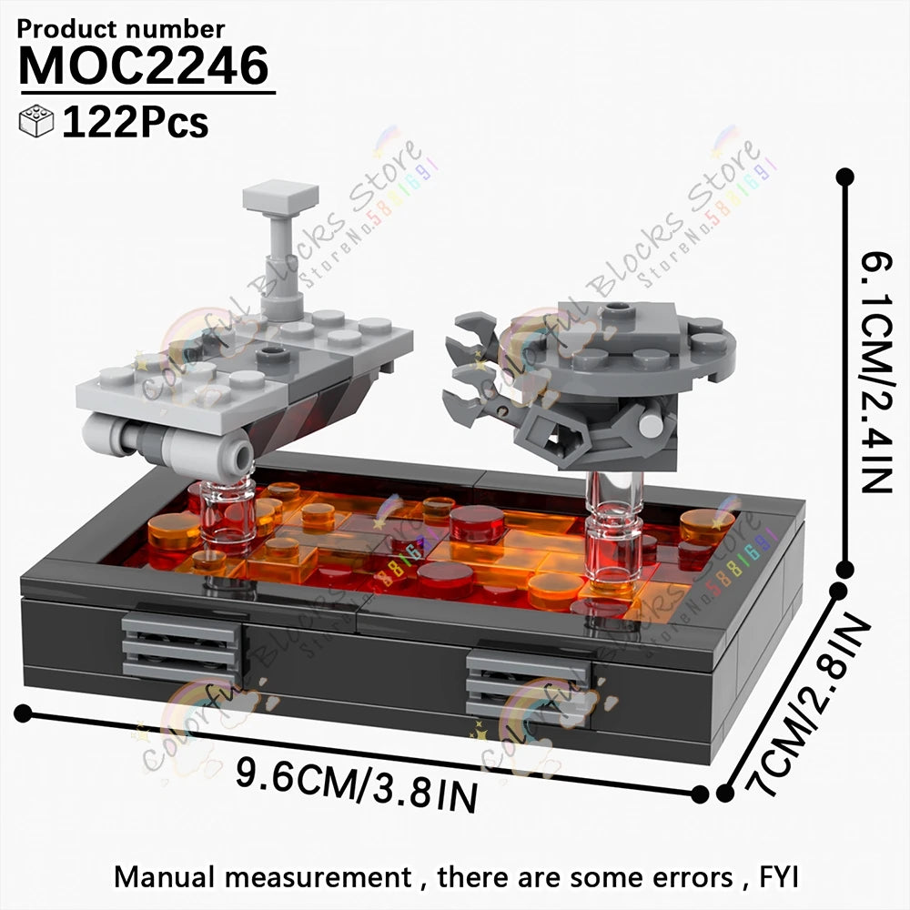 Diorama Volcánico de Duelo – Escenario de Mustafar | MOC Decorativo Coleccionista